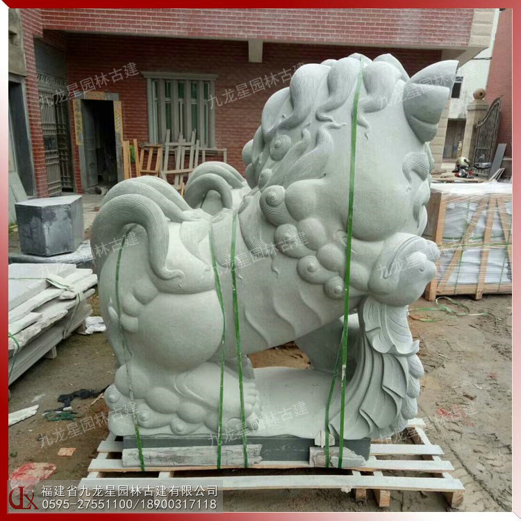 獻錢石獅子