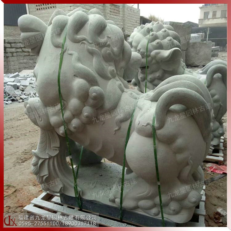 獻錢石獅子