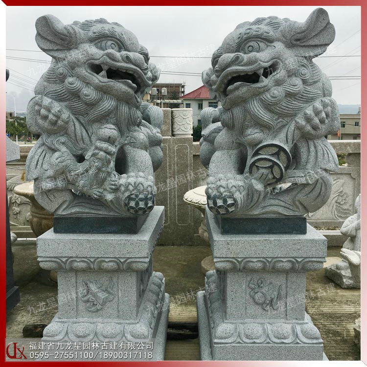 獻錢石獅子